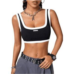 Women's Color Block Backless Tank Top